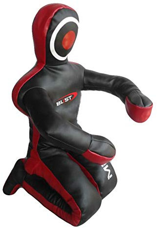 Muñeco de artes marciales mixtas para boxeo, karate y entrenamiento sin relleno, color negro Rexine, 47 pulgadas (pulgadas)