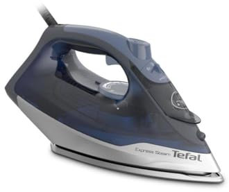TEFAL Express Steam Dampfbügeleisen, 2500 Watt, schnelles Aufheizen, Keramik-Bügelsohle, Dampfstoß von 210 g/Minute, leicht nachzufüllender Wassertank, Tropfstopp, Abschaltautomatik, FV2868E0
