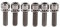 6pcs Fahrrad Vorbau Schrauben, Titanlegierung Fahrrad Vorbau Schraube M5 x 18mm Schrauben Schraube Mit Unterlegscheiben Set für MTB Fahrrad Vorbau(Titan)