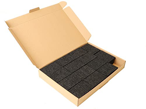Terrassenpads für Terrassenbau 60 x 90 x 8 mm - 70 Stück, Gummipads ISO-Pads Unterlagen für Unterkonstruktionen Gummigranulatunterlage 8mm Hoch