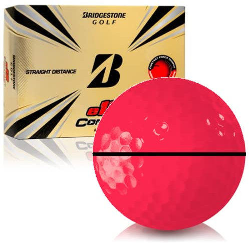 Bridgestone e12 Contact Golfbälle, matt, Rot, personalisierbar