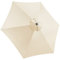 CHRISTOW Replacement Parasol Canopy 2.4m Hexagonal 6 Arms UV 30+ Protection For Garden Umbrella (Cream Fabric)