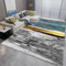 Teppiche Schlafzimmer Webteppich rutschfeste, Waschbare Küchenmatte, Grau, Blau, Tintenmuster, Kurzflor-Teppich, rutschfeste Matte 90X150CM Teppich Büro