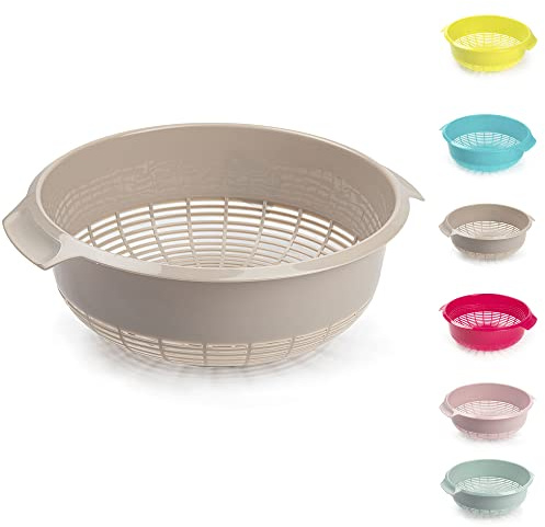 23 cm di plastica scolapasta setaccio per cibo lavaggio scolare pasta, spaghetti, riso, insalata, verdure, cucina, hobby, design 2 (talpa)