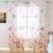WUBODTI Durchsichtige Vorhänge für Mädchenzimmer, 213,4 cm, niedliches Kinderzimmer, bunt, bedruckt, Voile, Tüll, Fenstervorhang, Raumdekoration, Stangentasche, Gaze-Vorhänge für Wohnzimmer,