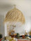 Suspension luminaire en paille tressée, Suspension paille 60 cm, Suspension bohème