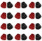 Cheerleading-Pompons, Metallfoliengriff, Cheer Squad Team, temperamentvoller Spaß für Party, Sport, Tanz, je 30 g, Rot, Schwarz, 24 Stück