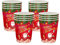 YAAVAAW 16Pcs Christmas Party Paper Cups,Merry Christmas Tableware Decor Red Santa Snowman Elk Pattern Disposable Paper Cups Xmas Dinner Cups for Birthday Christmas Party Supplies Table Decorations