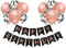 Palloncini da donna con scritta Happy Birthday, colore nero e oro rosa, per feste di buon compleanno, per donne, ragazze, feste di buon compleanno, decorazioni con bandierine incluse 12 palloncini