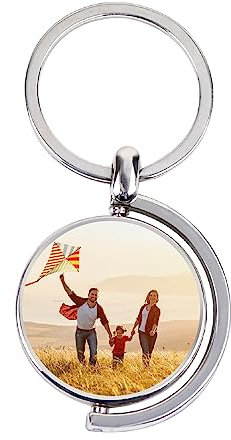 Porte-Clés Personnalisé, Porte Clé Photo Personnalisé, Porte-Clés Personnalisables Anniversaire Datepour Elle Petite Amie Couple Saint Valentin Cadeaux De Noel Halloween