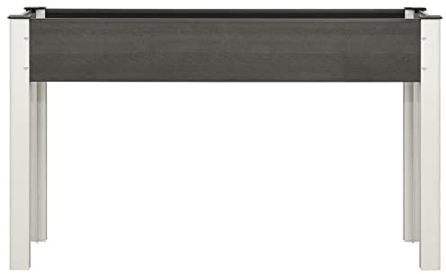 Keketa Garten Hochbeet, Garten Pflanzkübel Outdoor Blumentopf Hochbeet für Gemüse, Pflanzen, Blumen und Kräuter Grau 120x40x75cm WPC
