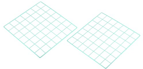 PATIKIL 14x14 Wire Grid Panel, 2 Pack Metal Mesh Wall Decor Decorative Panels Board Photo Pictures Display Hanging Organizer for Home Office, Green