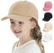 YANWANG Baby Kinder Solide Farbe Baseballkappen Einstellbare Baumwolle Sonnenhut für Kleinkind Jungen Mädchen（Camel，2-5Jahre）