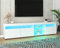 ModernLuxe - Meuble TV Moderne Blanc, Panneau Clair, éclairage LED Variable, Salon et Salle à Manger 180 cm (LED Blanche 2, 180 x 35 x 45 cm)