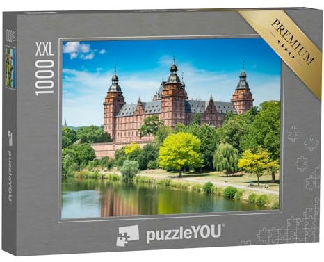 Puzzle 1000 Teile XXL „Schloss Johannisburg nahe Frankfurt, Deutschland“ – aus der Puzzle-Kollektion Burgen, Deutschland, Aschaffenburg, Regionale Puzzles Deutschland