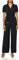 DKNY Damen Belted Desk to Dinner Polo Collar Ruched Sleeve Kleid, Schwarz, 36