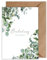 WBdesignz 10x Einladung Hochzeit mit Umschlag - Eukalyptus Karte Hochzeit - Einladungskarte mit Eukalyptus Blättern Hochzeit (DIN A6)