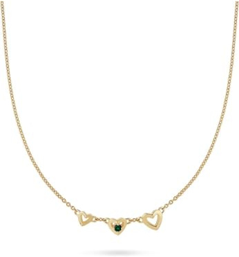 JETTE Damen-Kette 925er Silber, recycelt 1 Smaragd