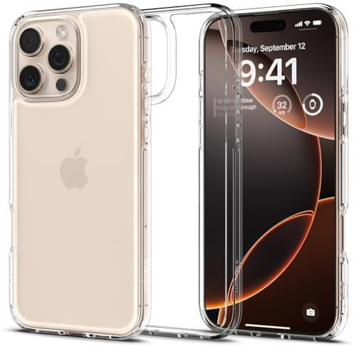 Spigen Ultra Hybrid Case Compatible with iPhone 16 Pro Max [Anti-Yellowing] - Crystal Clear