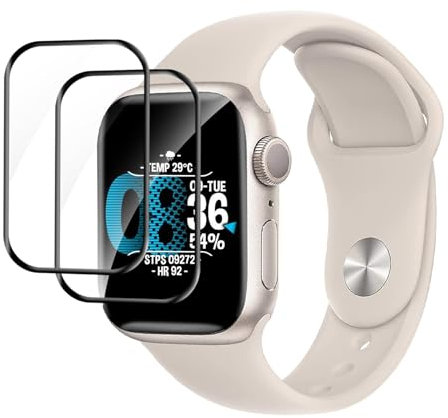 Cable Leader 2 Stück für Panzerglas für Apple Watch Series 9/7/8 45mm Schutzfolie, Passt Perfekt Ultradünn Series 9/7/8 45mm Schutzglas Folie, Blasenfrei Anti-Fall Apple Watch 45mm Displayschutzfolie