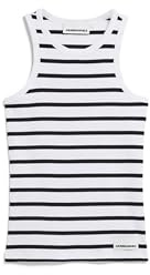 ARMEDANGELS Damen RIPP-Top aus Bio-Baumwoll Mix KANITAA Stripes Fitted White-Black Xs