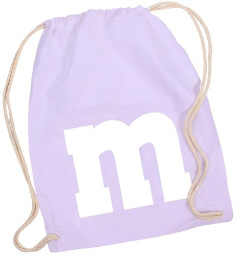 Alsino Turnbeutel mit M&M-Motiv – Perfekt für Karneval, Fasching, Festivals & Alltag – Lustiger Stoffbeutel für Erwachsene & Kinder – Praktische Sporttasche, Gym-Bag & Kostüm Accessoire