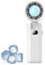 Intckwan Ventilateur de Main Turbo Rechargeable 3600mAh, Mini Ventilateur USB Portable, Ventilateur Glace avec 100 Vitesses, Ventilateur Pliable Extérieur pour Bureau, Camping, Voyage (Blanc)