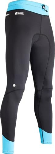 CRESSI Guardian Lady Neoprene Pants Black/Aquamarine 2mm M/3-2mm Double-lined Neoprene Pants, Ideal for All Water Sports Enthusiasts, Black/Aquamarine, M/3, Women's