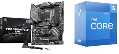 MSI Z790 GAMING PLUS WIFI Scheda Madre + Intel S1700 CORE i5 12400 BOX 6x2,5 65W GEN12, Black