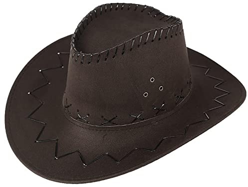 Generisch Cowboyhut Lederoptik – Faschingshut für Karneval & Western-Partys – Unisex, Einheitsgröße – Perfekt für Damen & Herren Geschenk