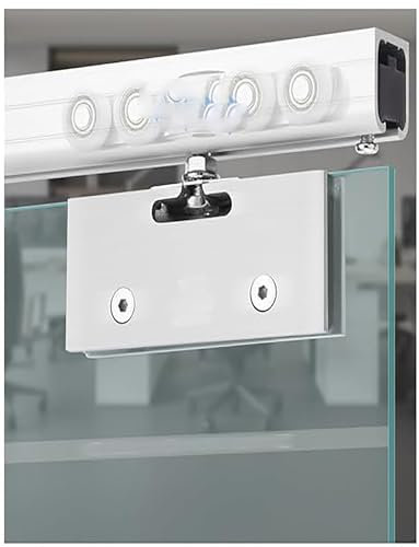Genérico Kit de riel for Puerta corrediza de Aluminio, riel for Puerta corrediza de Bolsillo Oculta, Kit de herrajes for riel de Puerta corrediza de Ducha de Vidrio for Armario(140cm)