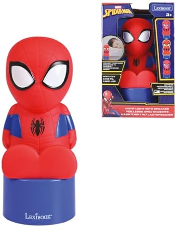 Lexibook, Spider-Man Veilleuse Bluetooth, NS02SP | Enceinte Bluetooth, veilleuse LED, Bleu
