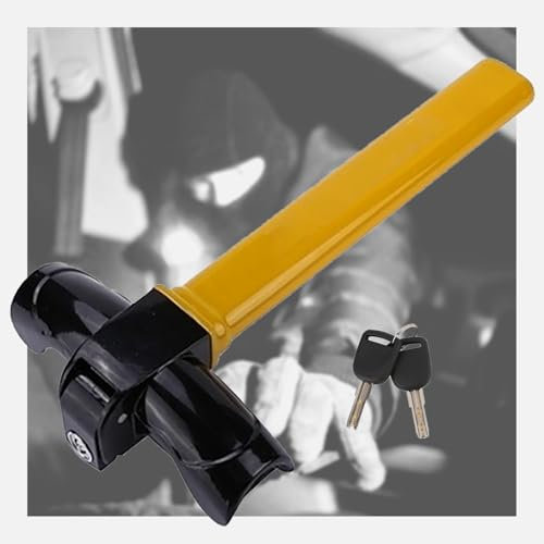 KOIYWQA Serratura antifurto per Auto, per Fiat 500L 2012-2025 Bloccasterzo Antifurto Alta Sicurezza Cilindro Serratura Rinforzato Biella