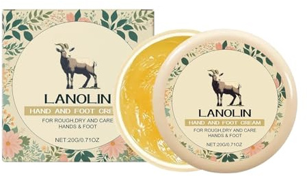 Natürliche Lanolin Creme für Hände und Fuß, Fußpflege für trockene Füße und Haut, pflegende Hautpflege