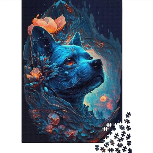 Adults Jigsaw Puzzles 1000 Pieces Jack Russell Terrier Dog Jigsaw Creative Rectangular Puzzles Decompressing Game 1000pcs (38x26cm)