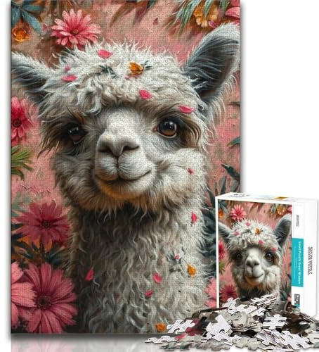 1000 Teile für Erwachsene Dschungel-Alpaka-Puzzles für Erwachsene und Jugendliche Spielzeug Lernspiele Stressabbau tolle Geschenke und Spielzeuge (26x38cm)