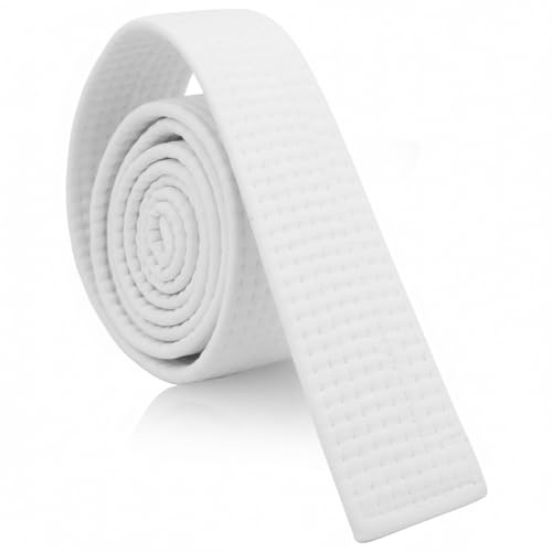 Hsrag Karate Belt - 1.6m Martial Arts Ranking Belt, Durable KarateBelt for Practice & Training (White)