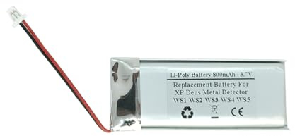 800mAh 3.7V Replacement Battery For XP Deus Metal Detector WS1 WS2 WS3 WS4 WS5, MI-4 Pinpointers, MI-6 Pinpointers, CP-XPWS