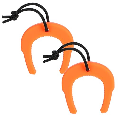 XLIUAX 2 Stück Türstopper für Ersthelfer, Notfall-Türverriegelung mit Nylonkordelbefestigungen Klemmschutz an der Schließkante Sicherheitsgriff-Stopper(Orange)