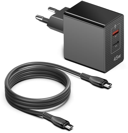 KFD 45W USB C Ladegerät PD 3.0 Schnellladeadapter für Switch OLED, Pro Controller, Meta Quest 3 VR, für iPhone 17 16 15 für Samsung Galaxy S25 S24- Kompaktes Design für Zuhause, Büro und Reisen