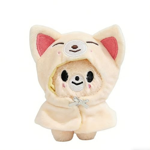Skzoo Plüsch Schlüsselanhänger Kuscheltier Cartoon Wolf Chan/Leebit/Dwaekki/Jiniret/Quokka/Bbokari/Puppym/Foxi.ny Plüschfigur K Pop SchlüSselanhänger Anhänger Schlüsselring für Stray Fans-13cm