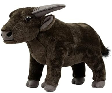 Wyvix Realistisches Wasserplüschtier – 30 cm großes, weiches asiatisches Ochsen-Stofftier, Bauernhofpuppe
