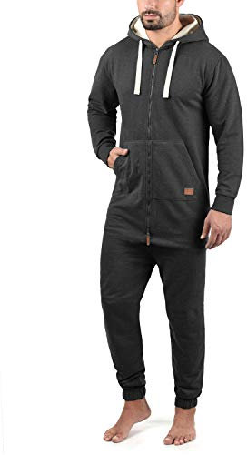 Blend Salinho Herren Overall Jumpsuit Mit Kapuze, Größe:L, Farbe:Charcoal (70818)