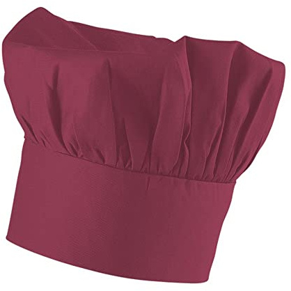 EXNER Koch-Mütze, Koch-Hut für Köche, Bäcker, Konditor in Küche, Restaurant, Bäckerei, Konditorei, Höhe 9 cm, Baumwolle, oder Baumwoll-Mischgewebe, Farbe weiß, grau, schwarz, blau rosa, rot