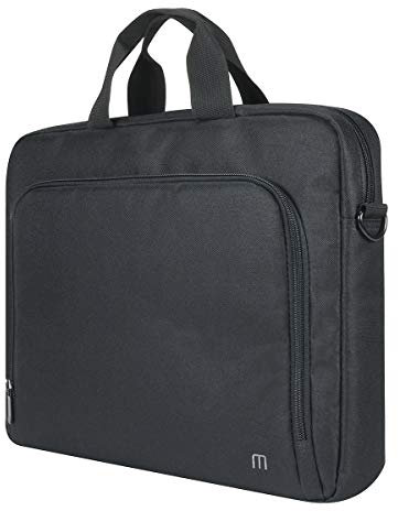 MOBILIS Sacoche pour Ordinateur Portable 14-16, Sac à Bandoulière Ouverture Toploading, Poche Accessoires, Pochette Ordinateur 15.6, Noir