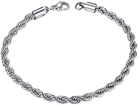 ChainsHouse edelstahl Kordelkette damen armband mit Geschenkebox für damen und Mädchen