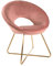 Montemaggi Sessel, Leder, Puderrosa Goldenen Beinen, 71 x 59 x 84 cm, MEP39C