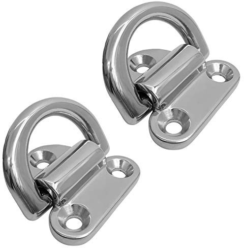 POFET 2pcs Clamp The Little Folding Cushion Eye Platform Strap for Trailer Marine Boat
