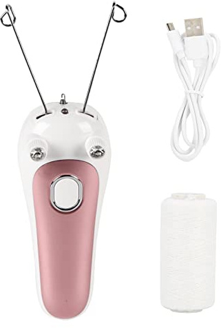 Haarentfernungsgerät Elektrischer Gewinde-Epilierer Physikalischer Baumwollfaden-Epilierer Haarschneider-Trimmer für die Verwendung im Gesicht des Körpers(Rosa)