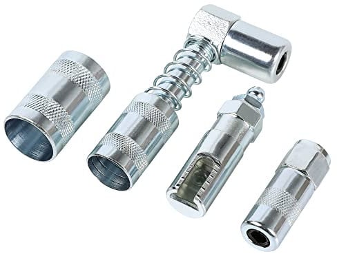 ARES 54018 - 90 Degree Grease Gun Adapter & Coupler - Includes 90 Degree Quick Coupler & Quick Connect Slide Style Adapters - Plus Coupler